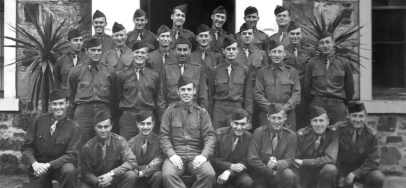 Officers of the 1st Ranger Battalion in Scotland.