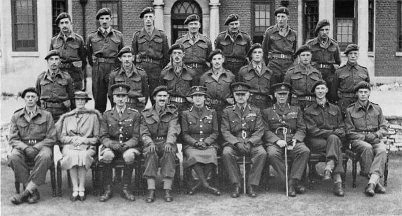 The Offices of 6th Airborne Divisional Signals 9 September 1943. Taken at Bulford, on the occasion of the visit of HRH, The Princess Royal.