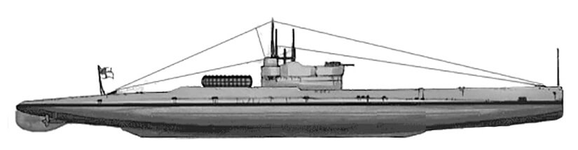 HMS L23 with Chariot Tubes