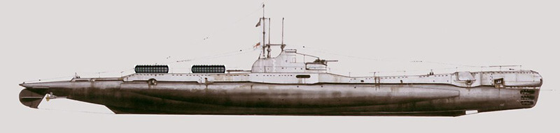 HMS Trooper with Chariot Tubes