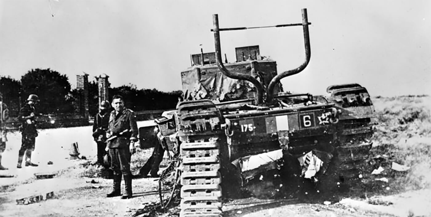 Destroyed Churchill Tank of the 14th Tank Regiment
