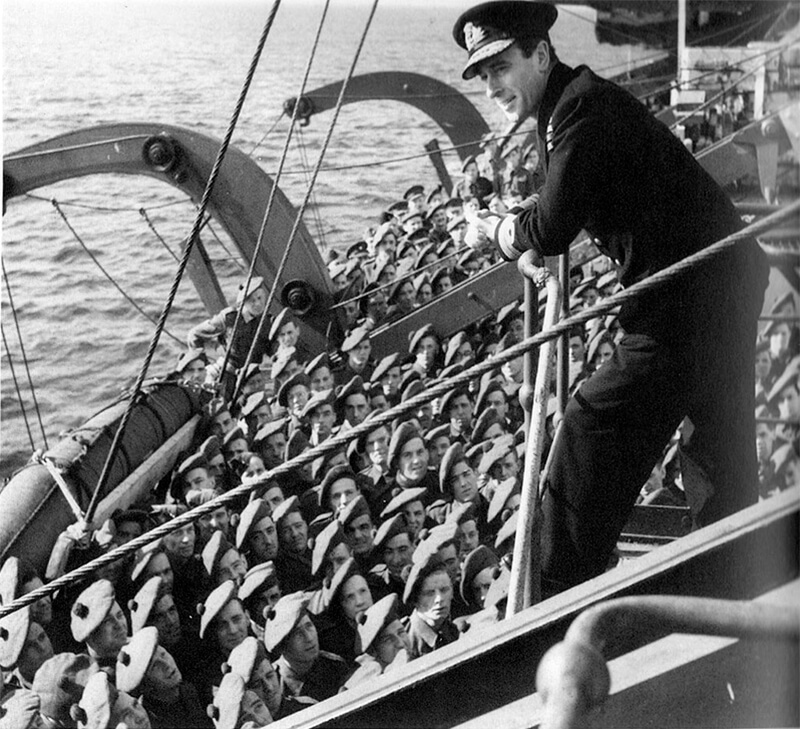 Lord Louis Mountbatten addresses troops from No. 6 Commando prior before leaving for Operation Myrmidon, March 1942.