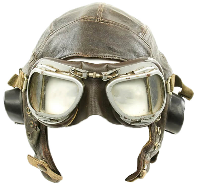 Type C Leather Flying Helmet