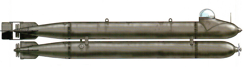 Bemannter Torpedo Neger