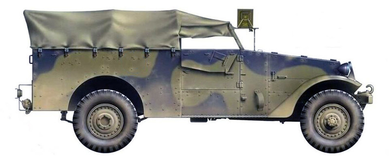 White M3 A1 Scout Car