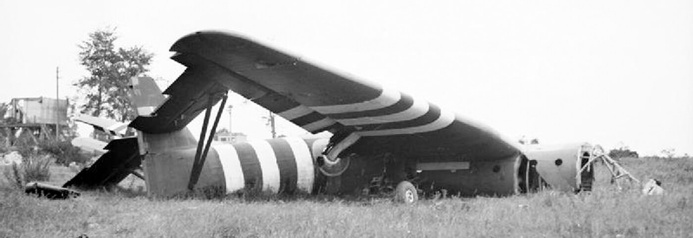 Crushed glider No.3 of Lieutenant Smith.