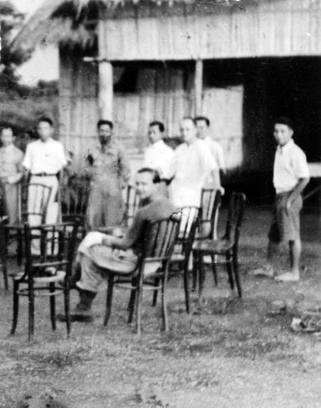 SERVICE OF COLONEL DAVID SMILEY WITH FORCE 136 (SPECIAL OPERATIONS EXECUTIVE [SOE]) IN    THAILAND (SIAM), MARCH - DECEMBER 1945. (HU 65734) RAF Dakota at Naarn airstrip, Thailand, June 1945. David Smiley is assisted into the    aircraft for his medical evacuation to India following his burns accident. Copyright: ý IWM. Original Source: http://www.iwm.org.uk/collections/item/object/205061573