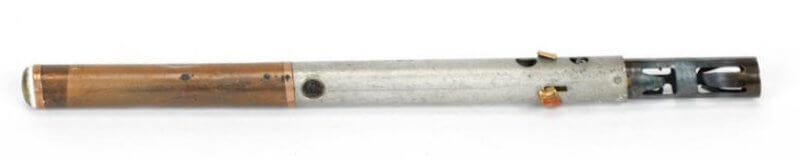 Switch, No. 10, Delay (Time Pencil) (MUN 1967) A No 10 delay switch, known as a 'Time Pencil', for use with detonators or fuzes when employing demolition charges. Copyright: ý IWM. Original Source: http://www.iwm.org.uk/collections/item/object/30022958