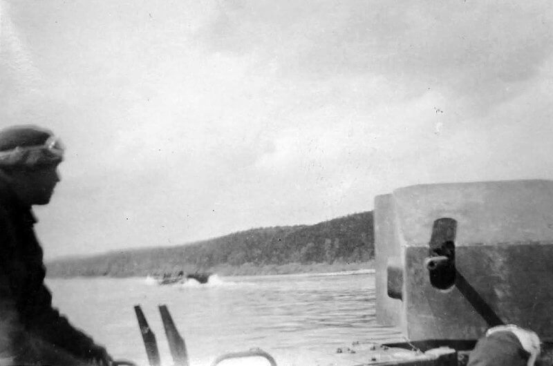 SAS Jeeps aboard a Buffalo prior to Operation Archway (Len Arthur Collection)