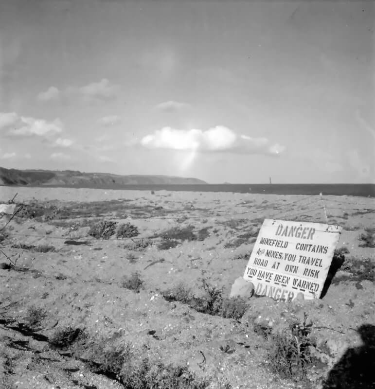 Before 1943, the Slapton Sands area is heavily mined.