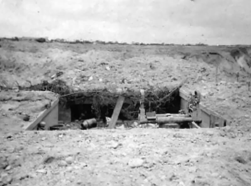 June 12th, 1944: Empty rangefinder mount at Pointe du Hoc shows Germans ceased operational use; observation post could only report ships, not ranges.
