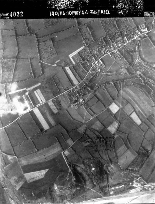 May 10th, 1944. Reconnaissance photo of WN 60, used by 20th Engineer Battalion, 5th Special Engineer Brigade to assess defences near the eastern end of Omaha Beach.