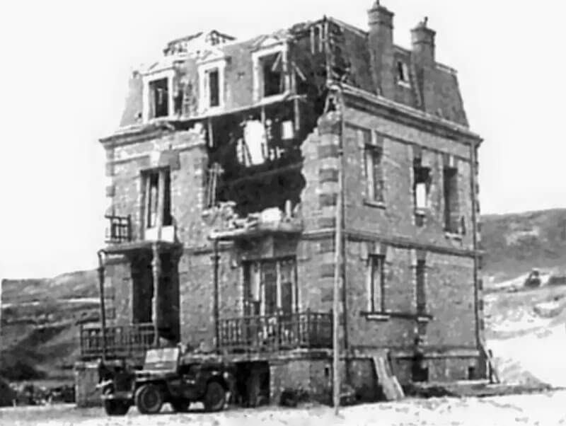 Villa Les Sables d’Or seized on D-Day by Major Sidney Bingham, leading fifty men from 116th Infantry.