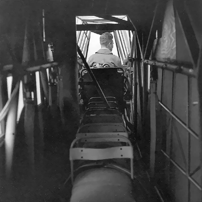 Transport area and viw towards the cockpit of the DFS 230 Lastensegler.