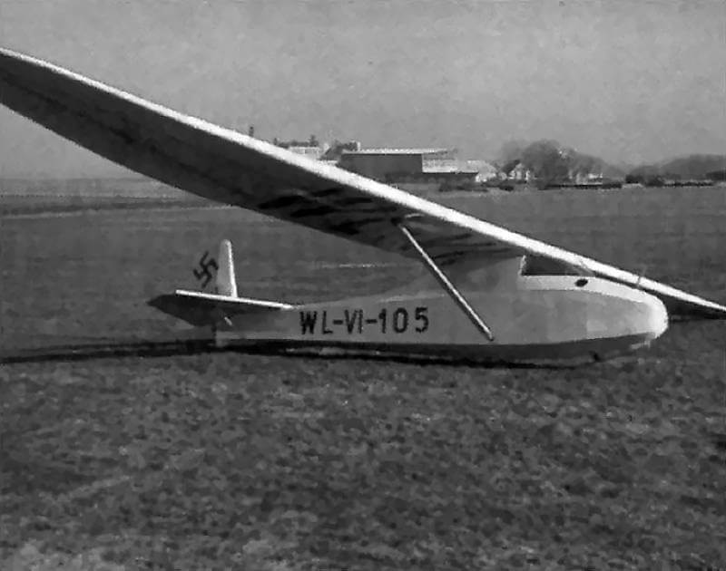 The Grunau Baby IIB sport segler. This glider was used as a training glider for the DFS-230.