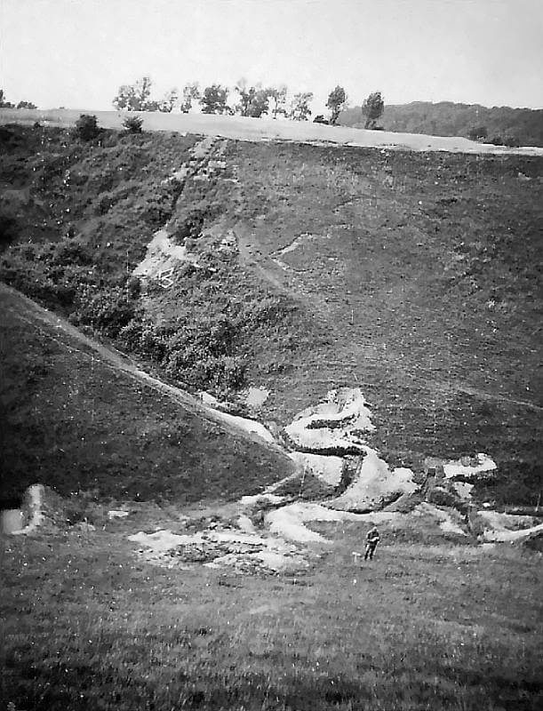 The Belgian Grenadiers’ trenches at the foot of South Hill.