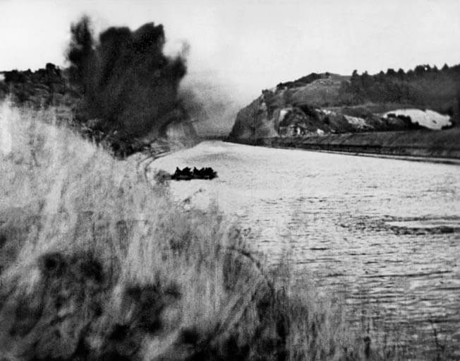 May 10th, 1940. German assault troops crossing the Albert Canal.