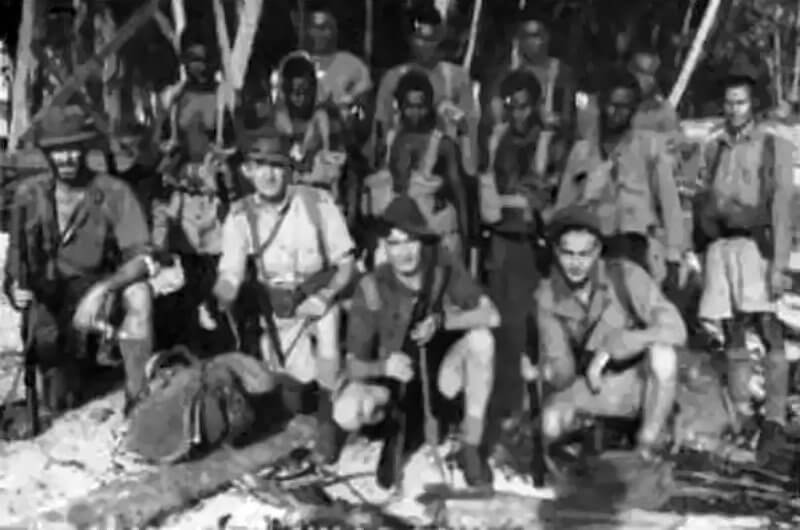 1943, New Georgia, Solomon Islands. 1st Commando Fiji Guerrillas operating behind Japanese lines.